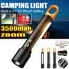 USB Rechargeable LED Flashlight Powerful Zoom Camping Lantren 9 Modes Aluminum Alloy Torch Tactical Outdoor Light with Hooks