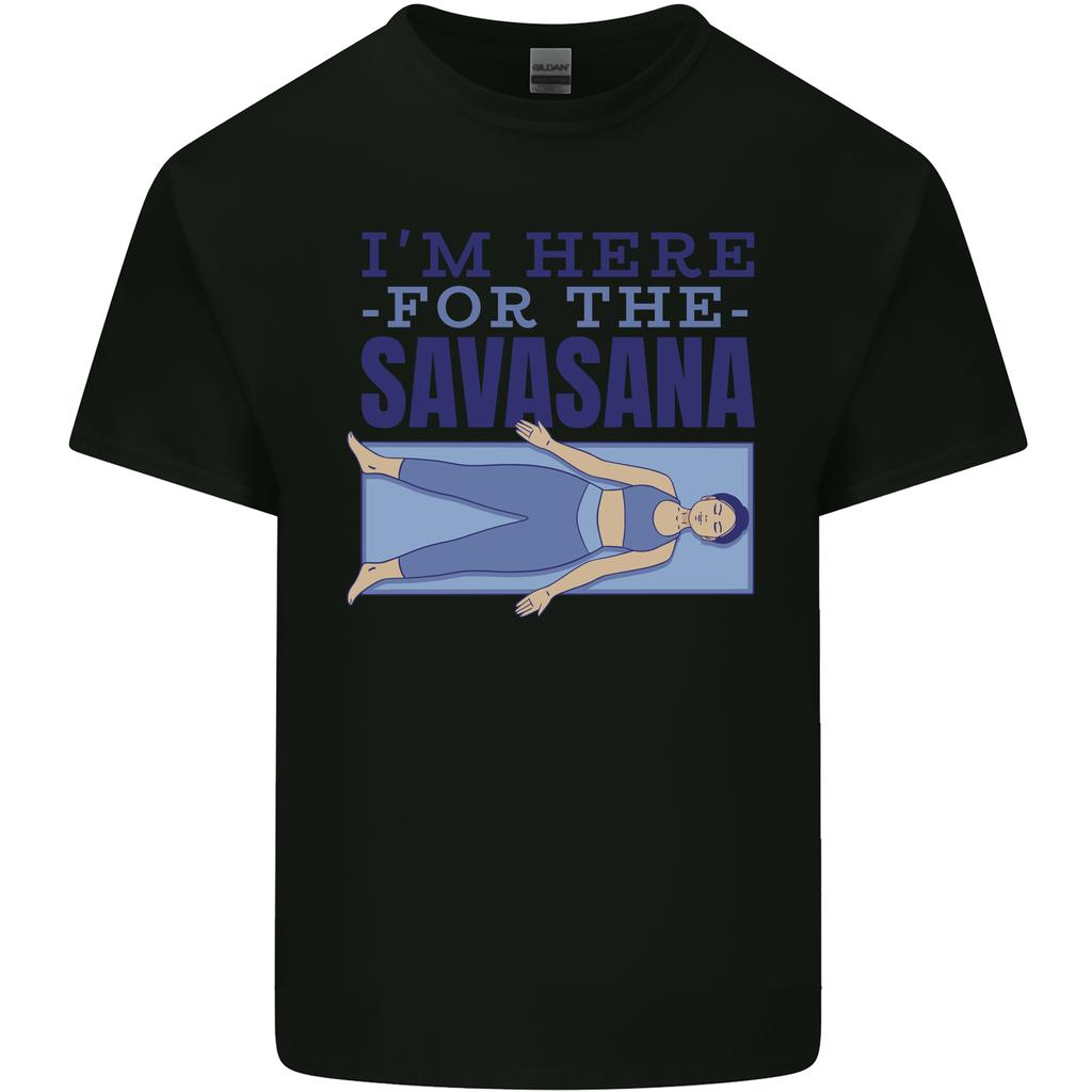 Funny Yoga Im Here For the Savasana Unisexs Light Cotton TShirt