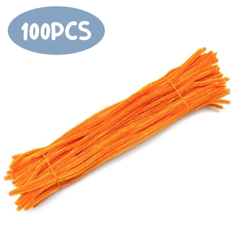 100 шт. красочный витой стержень синель стебель шерсть корень пушистый стержень железная проволока DIY ручная работа скручивание украшения для бара