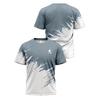 Mens Short Sleeve Round Neck T-Shirt With Bold Lightning Print Quick-Dry Breathable Cotton Blend Slim Fit Daily Wear