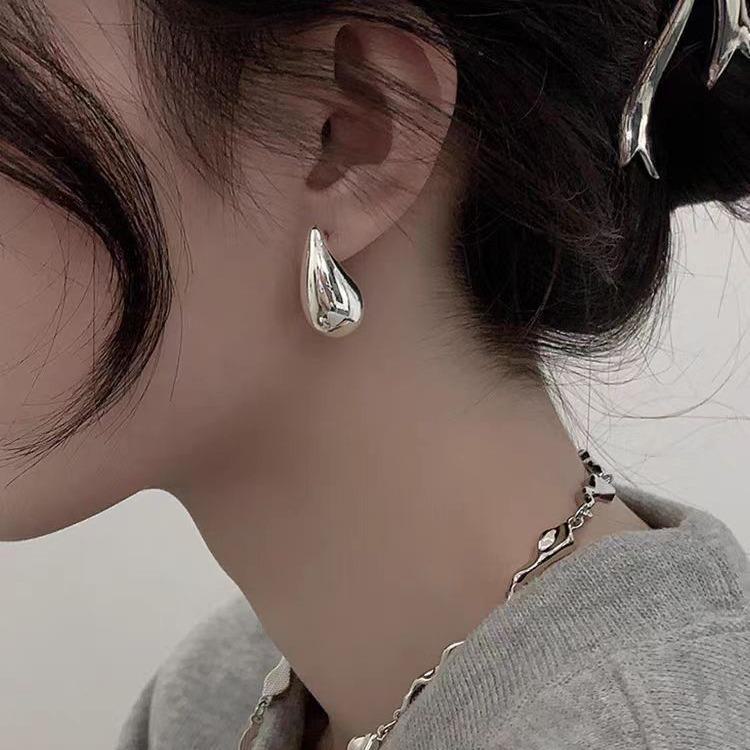 Серьги-капли из металла в холодном стиле для женщин, европейский и американский нишевый ретро-дизайн