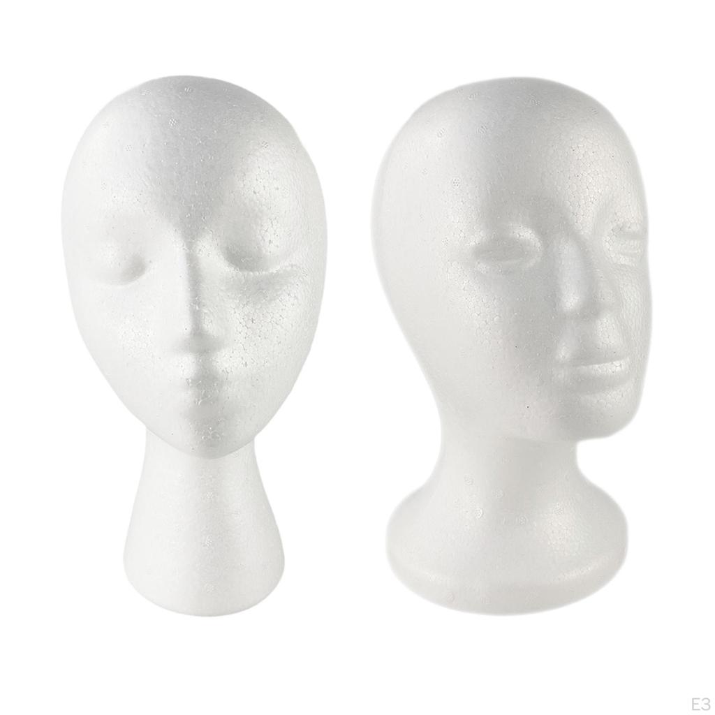 Foam Mannequin Head Hair Glasses Hat Display Holder Multipurpose Manikin Wig for