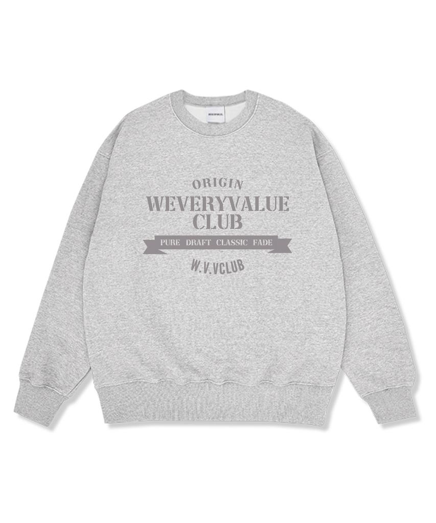 Wibelibellyu Pure Club Свободная Премиум Двусторонняя Толстовка Серая