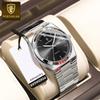 New Luxury Man Wristwatch Business Stainless Steel Quartz Men Watch Waterproof Luminous Date Square Men's Watches Clock