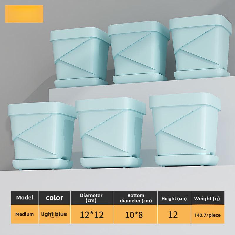 Прочные дышащие пластиковые квадратные цветочные горшки для дома и офиса