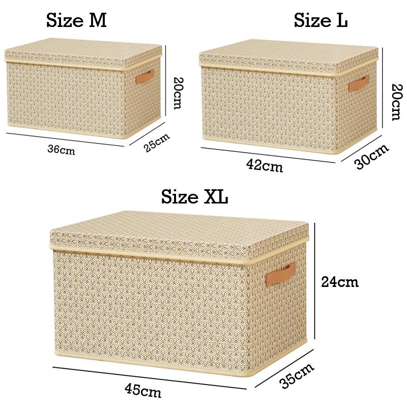 Large Capacity Clothes Storage Box Foldable Wardrobe Storage Bins with Lid Quilt Toys Sundries Storage Container Home Organizer