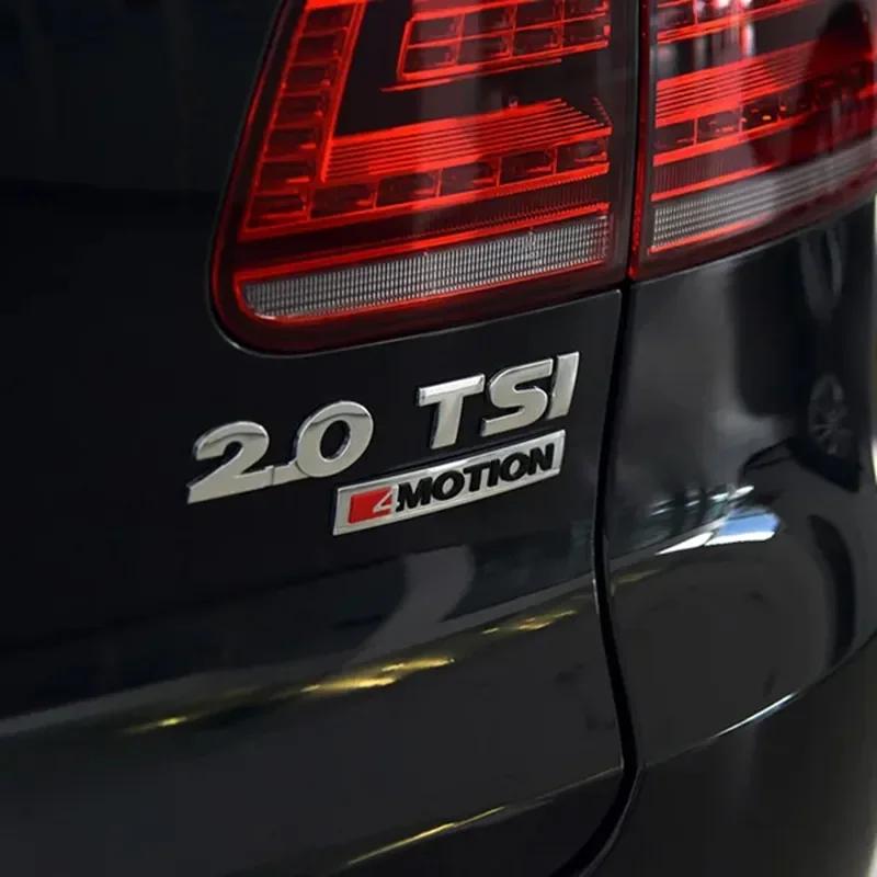 3D Metal 4MOTION Logo Car Rear Trunk Badge Emblem Sticker Decals For VW 4 Motion Tiguan Passat B8 Polo Golf 6 7LP8