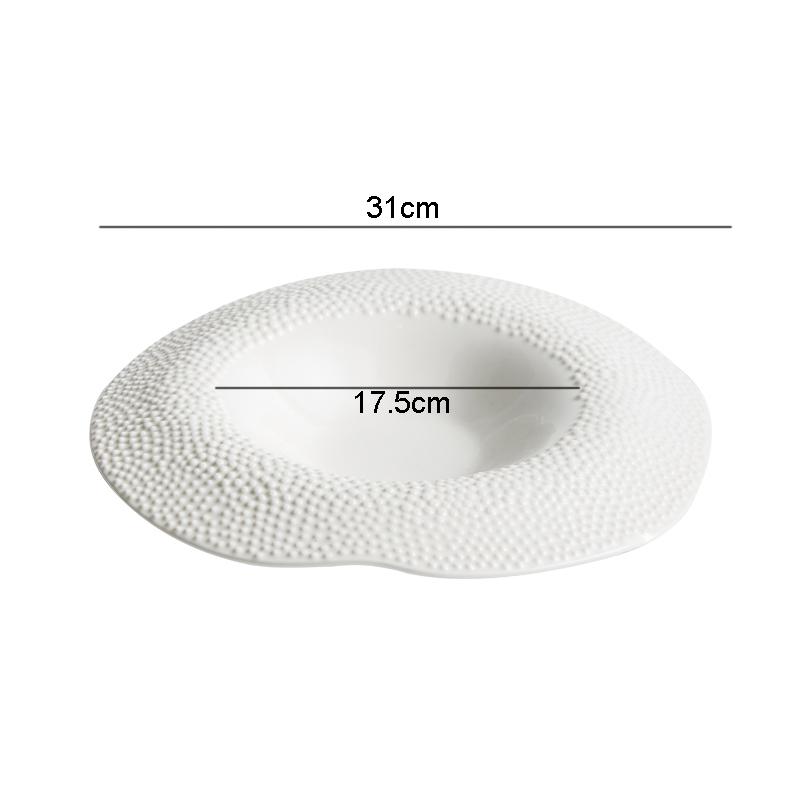 Креативная керамическая обеденная тарелка, тарелка для стейка, домашняя обстановка, посуда неправильной формы, десертные подносы, креативная посуда, тарелки для пасты