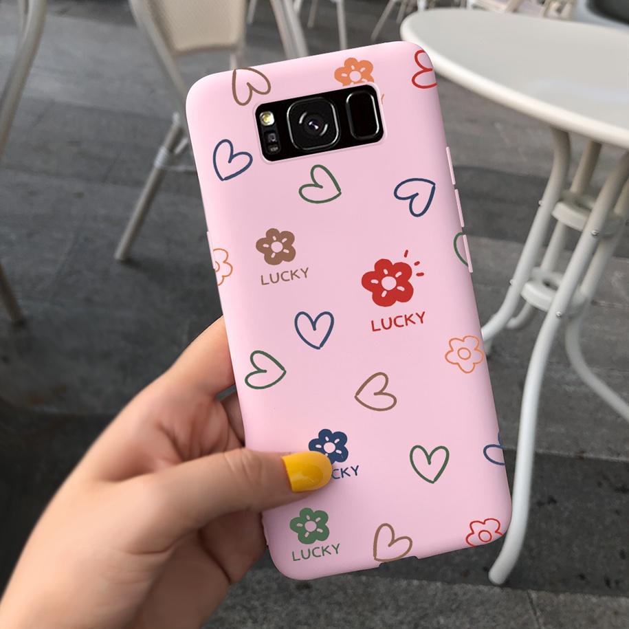 Ударопрочный Чехол Для Samsung S8 Plus SM-G955F Чехол Цветной Ромашка Кактус Мягкий Матовый Чехол Для Телефона Для Samsung S8 S 8 S8+ G950F Capa