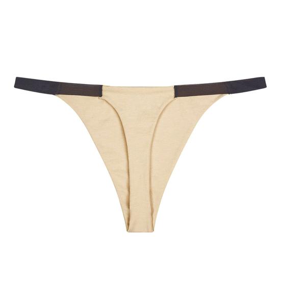 Бесшовные стринги для женщин, дышащее нижнее белье, дерзкие трусики с низкой талией и Т-образным вырезом, сексуальные эластичные трусы