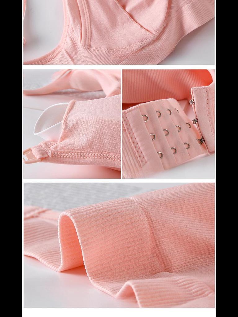 Seamless Maternity Nursing Bra - Large Size, Front Buckle, No Underwire, Anti-Sagging