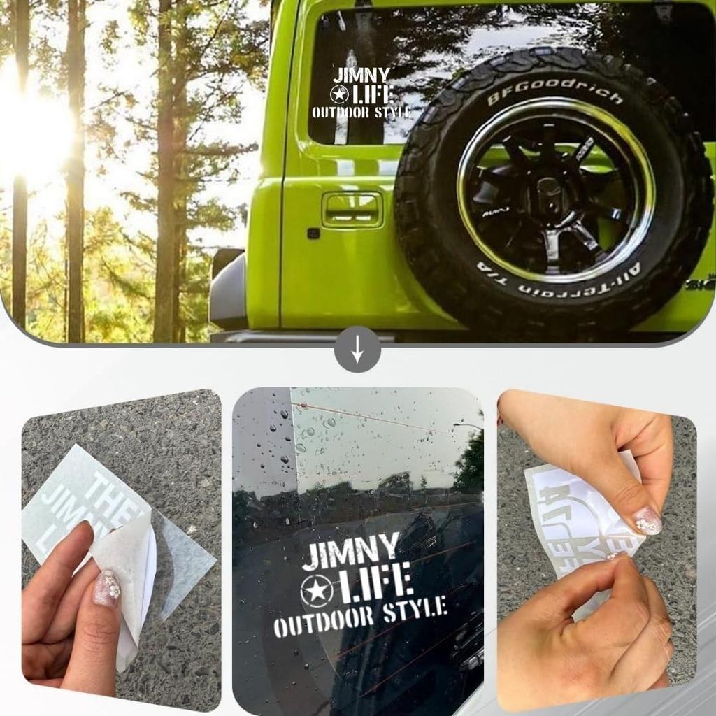 Получите наклейку с оригинальным дизайном для Suzuki Jimny 3D, прочную для улицы, 1 лист, 500%, привлекающую внимание! Стильный, JB64. Дизайн, Крутой, Водонепроницаемый, Сборка,
