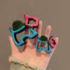 Hollow Out Animal Hair Claw Colorful Dog Hair Clip Creative   Female