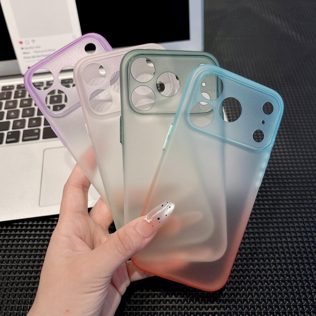 Gradient Matte Soft TPU Phone Case For iPhone 17 Air 16 Plus 15 14 13 12 11 Pro Max 17 Pro Max Ultra-Thin Anti-Fall Shockproof Full Protection Cover