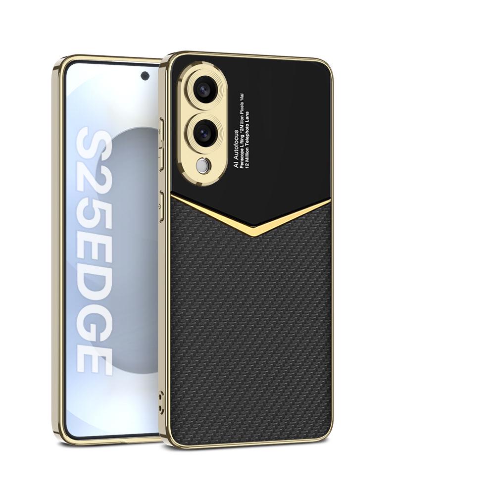 Защитный чехол для телефона Samsung S25 Edge Jazz из гладкой кожи с гальваническим покрытием