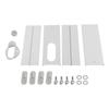 Air Conditioner Window Vent Kit Adjustable AC Sealing Plate Retractable Baffle for 5.1in Hose