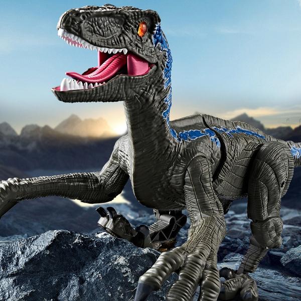 2,4G Электрический большой пульт дистанционного управления может ходить Велоцираптор Моделирование управления животными Динозавр Робот-динозавр Игрушки с дистанционным управлением Большая звуковая световая игрушка