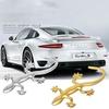 3D Car Gecko Shape Lizard Metal Badge Emblem Sticker Auto Body Panel Bumper Garnish Golden Silver Decal Universal Exterior Parts