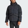 Adidas Куртка Big Baffle Jacket 530, пуховик с логотипом, капюшоном, длинный рукав, мужская куртка, черный цвет IK3156