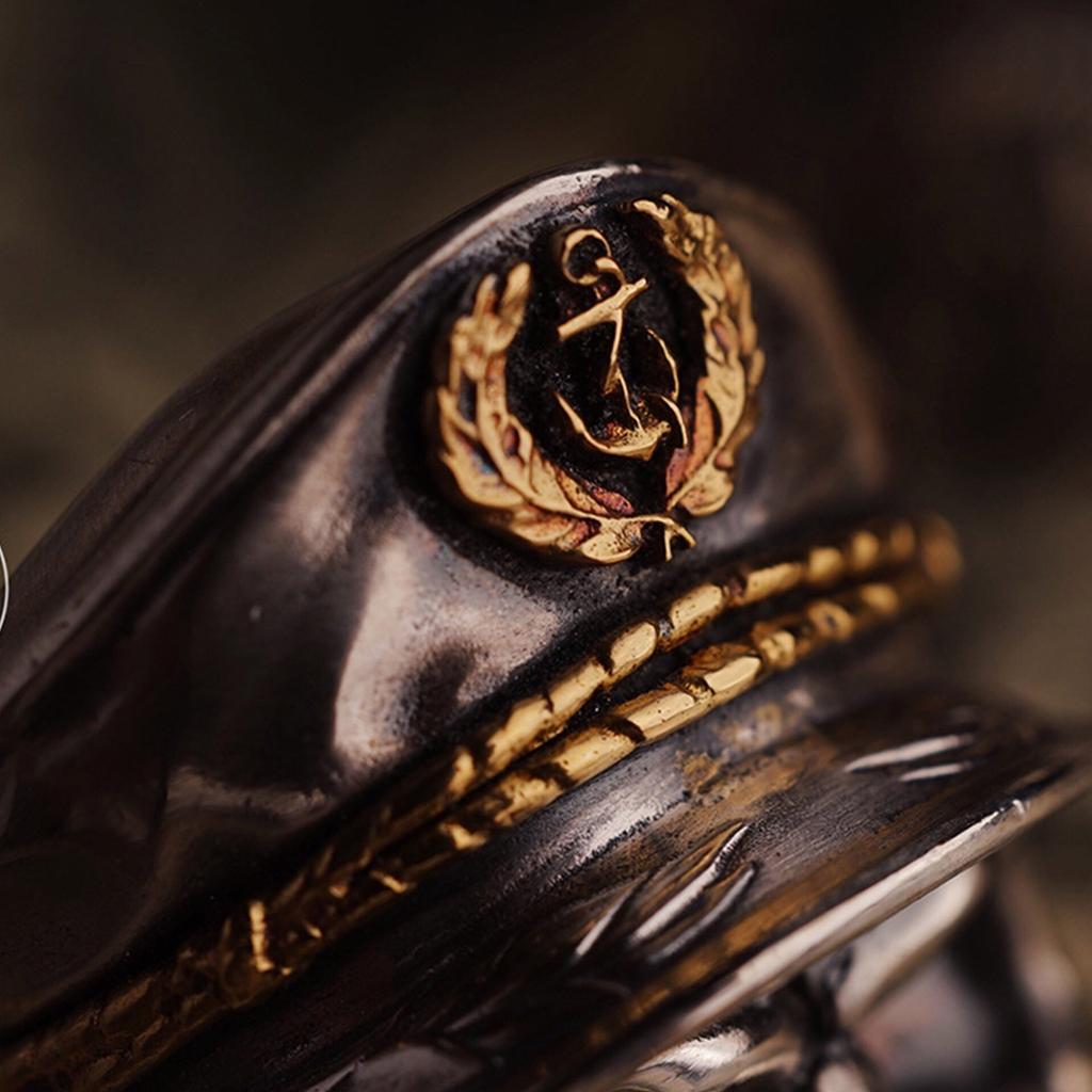 Ретро мужское кольцо для бороды с открытым ртом, Легион нежити, двойное офицерское кольцо