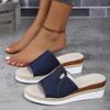 Fashion Summer New Plus Size 43 Women'S Shoes Foreign Trade Slippers Woman Slippers Wedge Heel Thick Sole Lightweight Casual Shoes