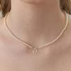 TATIANA (925 Silver) Ribbon Tie Pearl Necklace NZ2173
