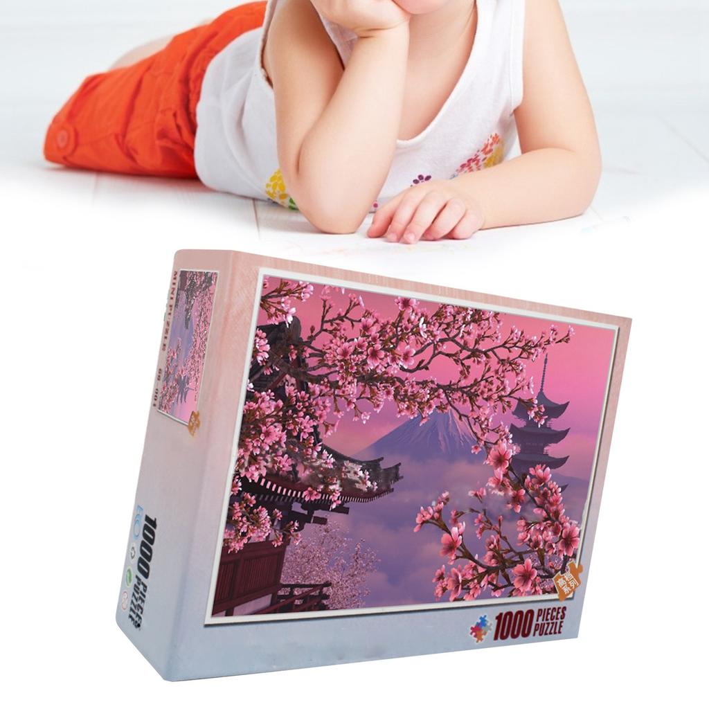 1000 Pieces Sakura Jigsaw Puzzle Cartoon Anime Challenging Sakura Puzzle DIY Toys for Kids Adults