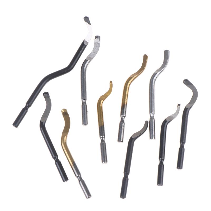 10Pcs High Speed Swivel Blades For Deburring System Bs1010 Bs1012 Bs1018 Bk3010 Bs3010 Internal Thread Cleaning Tool 360 Degree