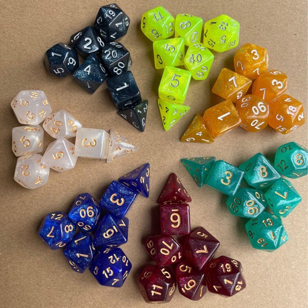 7Pcs/set Gift 7-Die D4 D6 D8 D10 Table Game Game Dice Polyhedral Dice DND Dice