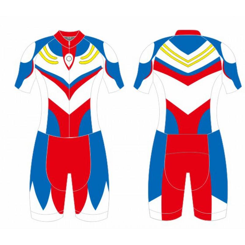 Unisex Cycling Jersey Short Sleeve Triathlon Suit Breathable Running Skating Sportwear Kids Adults