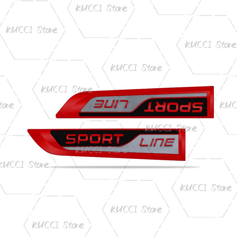 MBOF6 3D Car Sticker Sport Line Logo Metal Emblem Badge Decals For Skoda Fabia Octavia Rapid Citigo Roomster Kodiaq Karoq Superb Scala