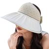 Женская шляпа-козырек от солнца летняя с широкими полями, кепка для рыбалки с бантом, защита от УФ-лучей, полуоткрытый верх, пляжная шляпа для походов, путешествий