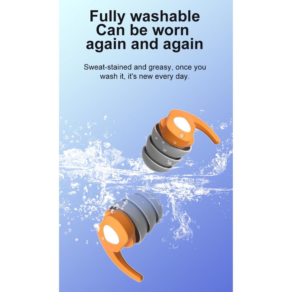 1 пара берушей, мягкие силиконовые шумоподавляющие многоразовые беруши для сна, работы, учебы, путешествий, концертов, храпа