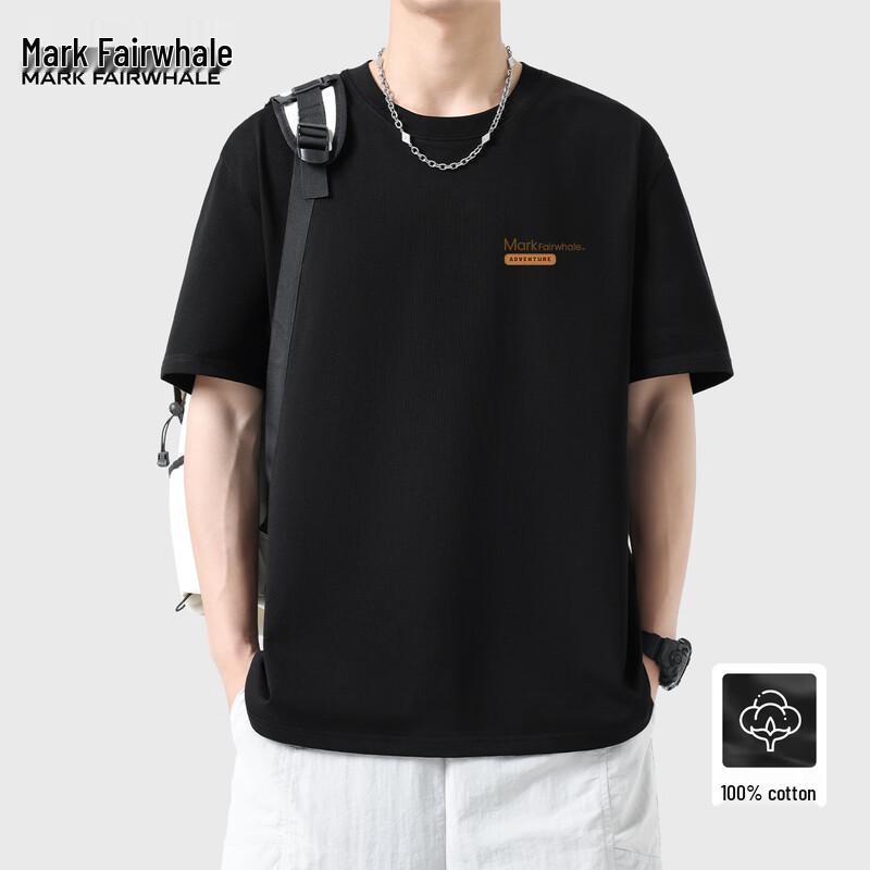 MARK FAIRWHALE Men's 2025 Loose Fit Casual Short Sleeve T-Shirt