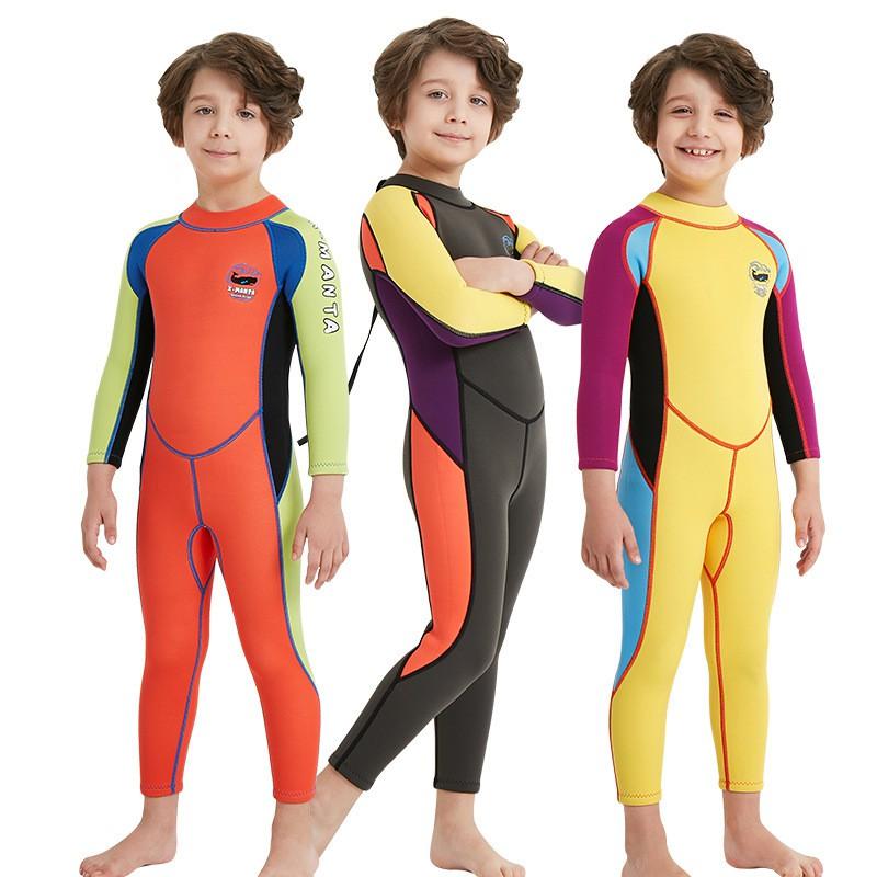 2.5mm Kids Full Wetsuit Snorkeling Swimming Diving Surfing Warm Sun Protection Long Sleeve