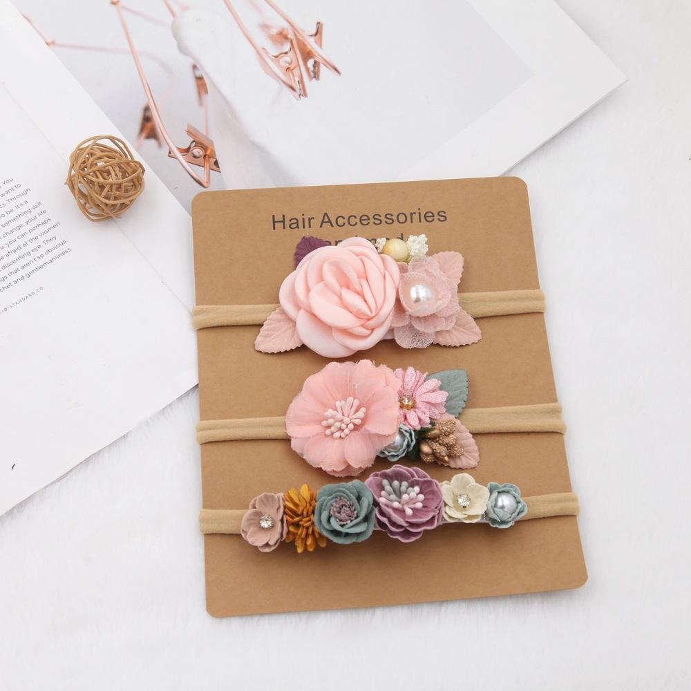 Best-Selling Nylon Headbands Set for Girls  - Soft & Skin-Friendly, DIY Floral Accessories for Versatile Princess Hairstyles