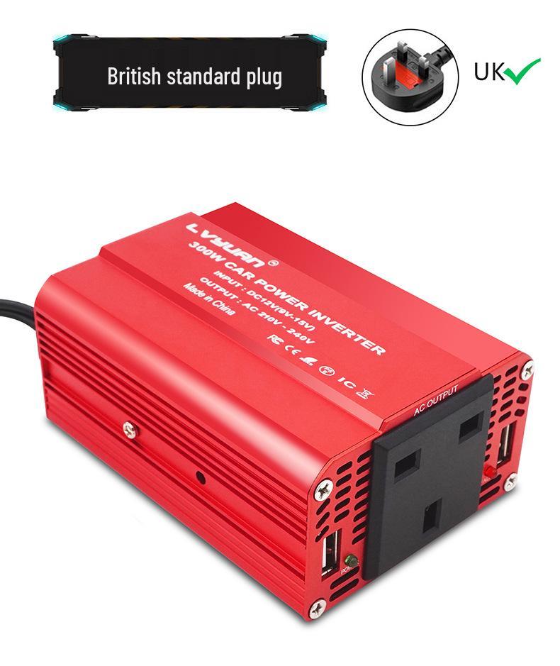 Автомобильный инвертор 12 В в 110 В/220 В с двойным USB и разъемом для прикуривателя, 300 Вт