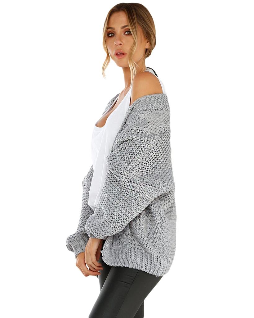 Azura Exchange Кардиган крупной вязки с широкими рукавами