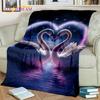 3D Dream Love Swan Cartoon Cygnus Подарочное одеяло для девочек, мягкое одеяло для дома, спальни, кровати, дивана, дорожного чехла для пикника, детское одеяло