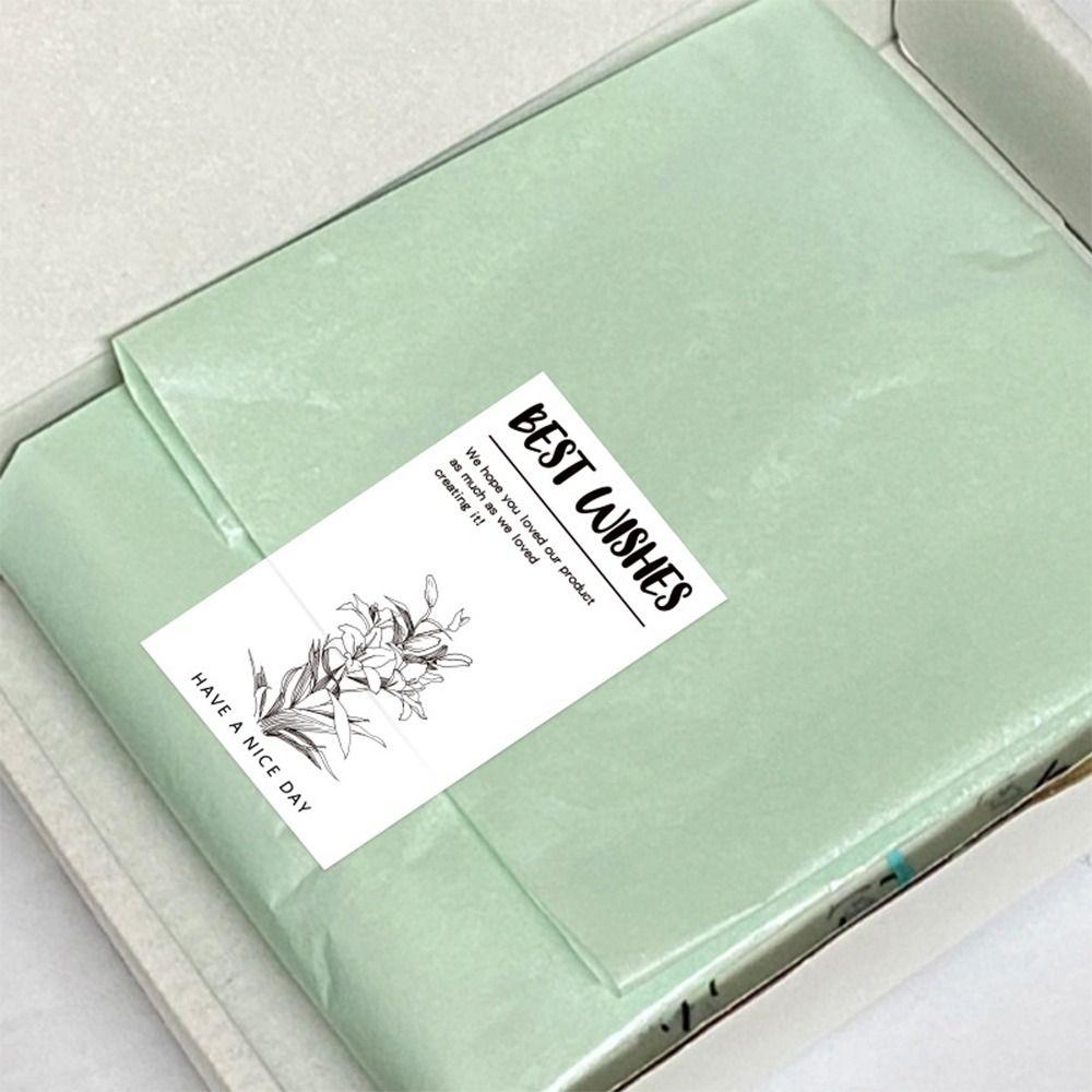 50PCS Commodity Packaging Thanks Decals 5.4*9cm Flower Sealing Labels Event