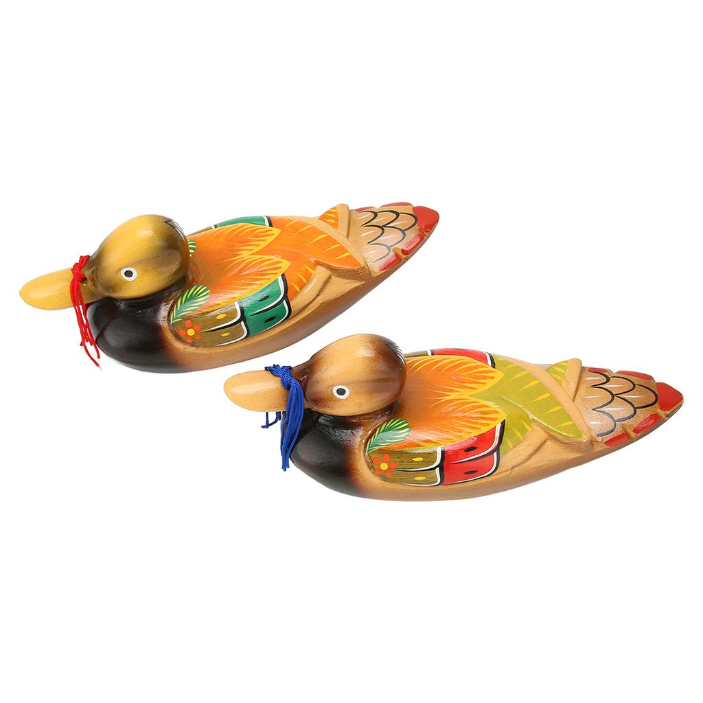 1 пара деревянных украшений в виде утки-мандаринки с краской на водной основе, романтическая водостойкая декоративная утка-мандаринка, офис