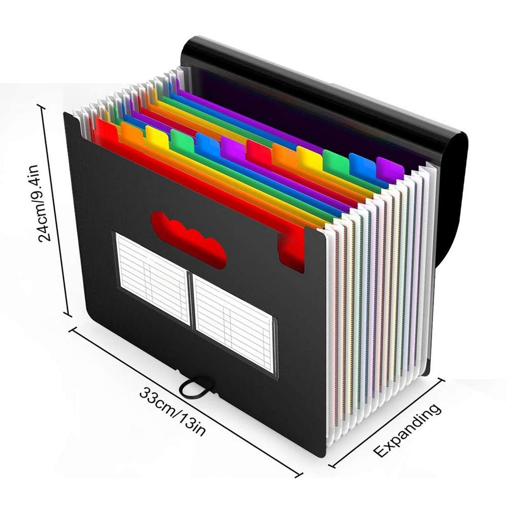Папка-аккордеон с 13/25 карманами, расширяющийся органайзер для файлов, портативный цветной бумажный держатель для документов, счетов, квитанций