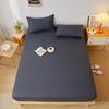 Cotton Fitted Sheet with Elastic Bands Solid Color Non Slip Durable Mattress Covers for Double King Queen Bed 140/160/200/220cm