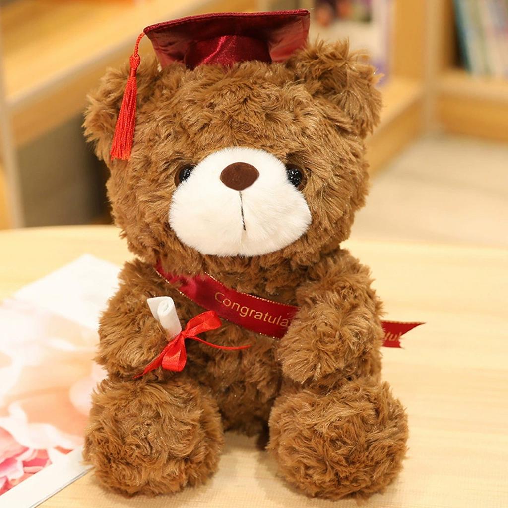 Горячая Распродажа - плюшевая кукла, игрушка, подарок, мультяшная детская тряпичная кукла, выпускной медведь доктор. Памятный подарок на выпускной, шляпа, 11 дюймов, 1 шт.