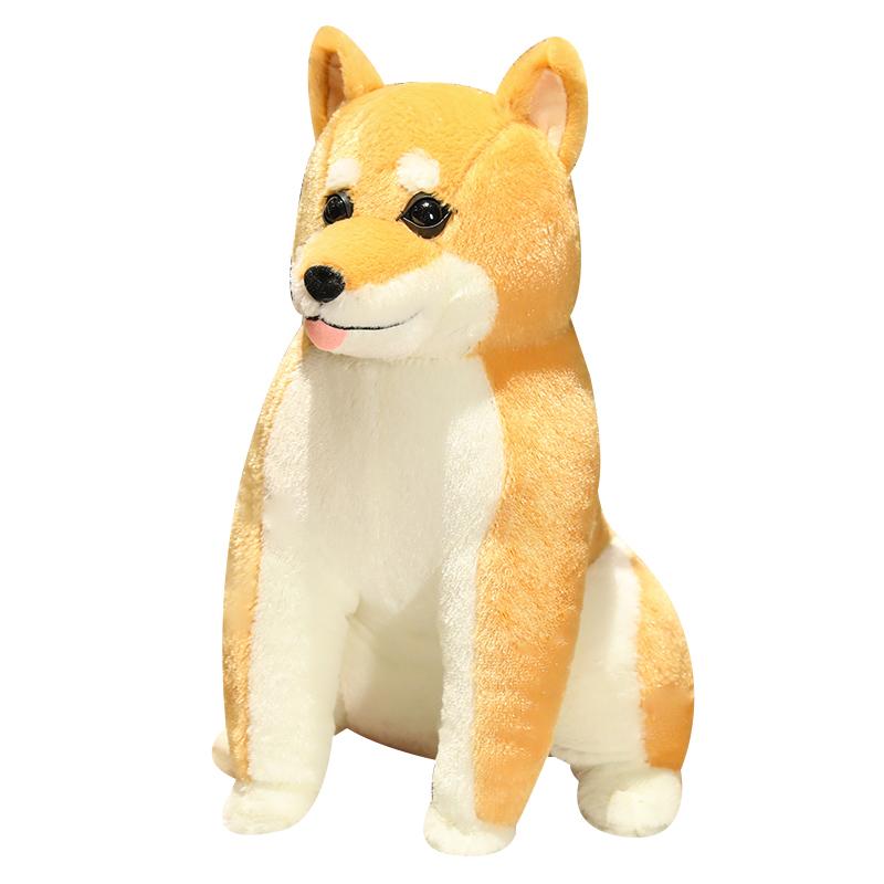 Huge Real Life Shiba Inu Dog Plush Toy Realistic Animal Sitting Puppy Dolls Stuffed Soft Cartoon Toys for Children Birthday Gift
