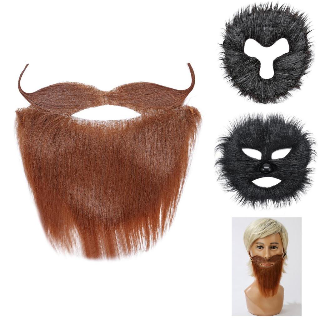 Halloween Fake Beard With Monkey Design For Adults Party Costumes