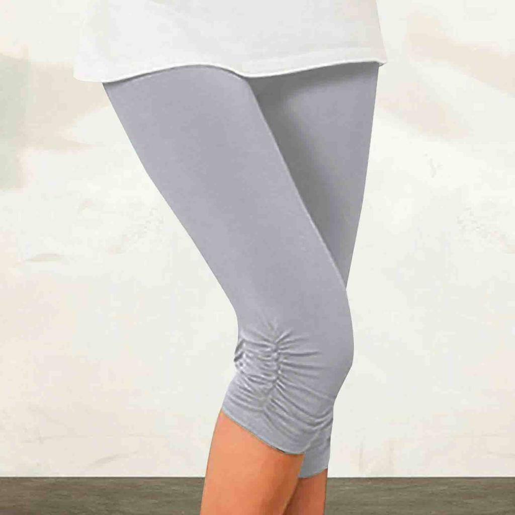 Женские удобные эластичные укороченные плиссированные брюки до бедра