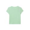 Solid Color Round Neck Casual Pullover Short Sleeve T-Shirt Women Tops Steam-Green FV5509-376