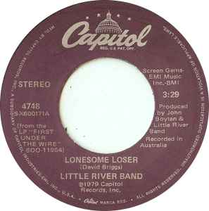 7-дюймовая пластинка LITTLE RIVER BAND - Lonesome Loser 4748 Capitol Records 1979 США Рок Б/У