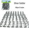 Military Simulation Model Soldier Set - 100-Piece War Scene Toy Set for Kids